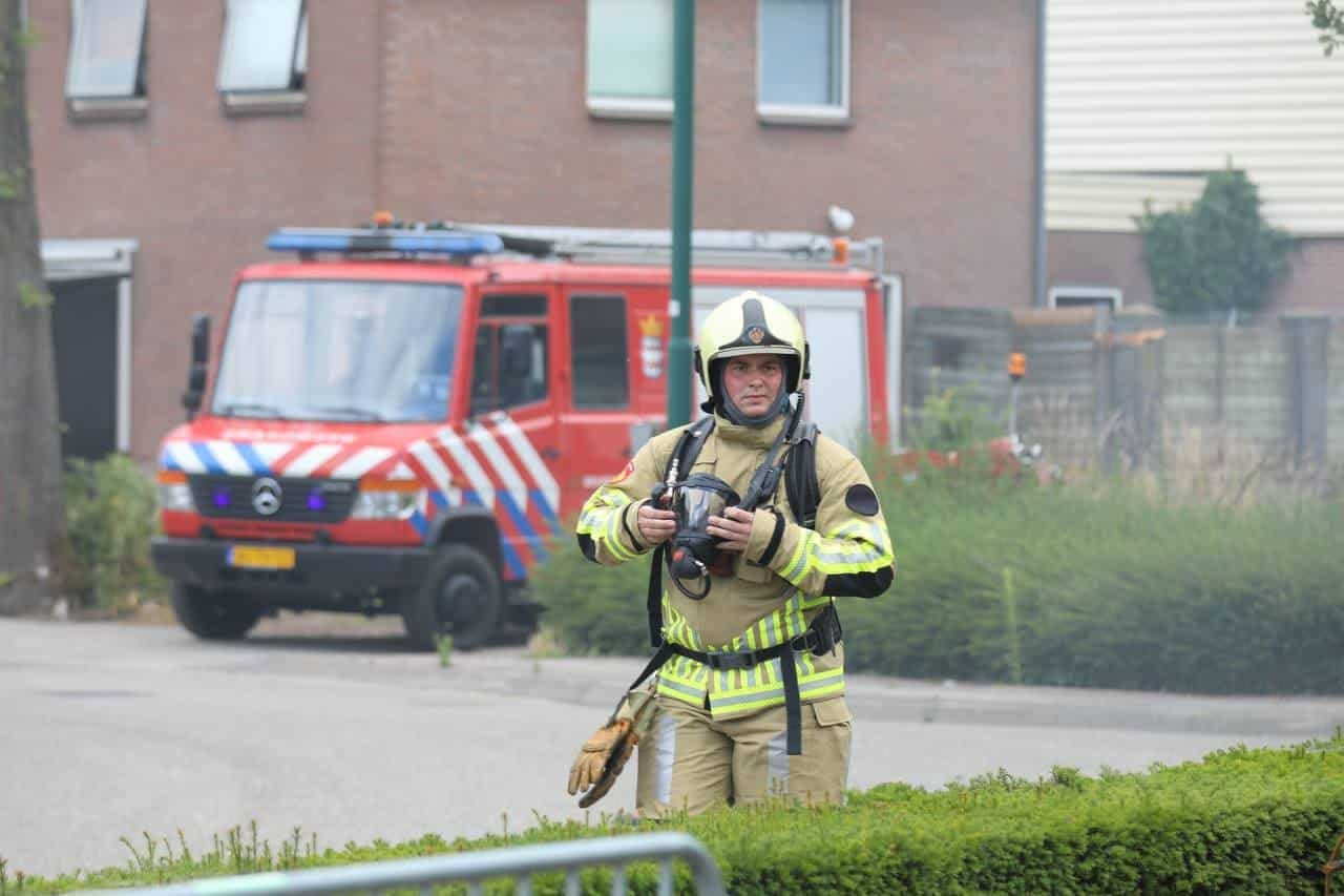 Brandweerman van Brandweer Renswoude tijdens een inzet